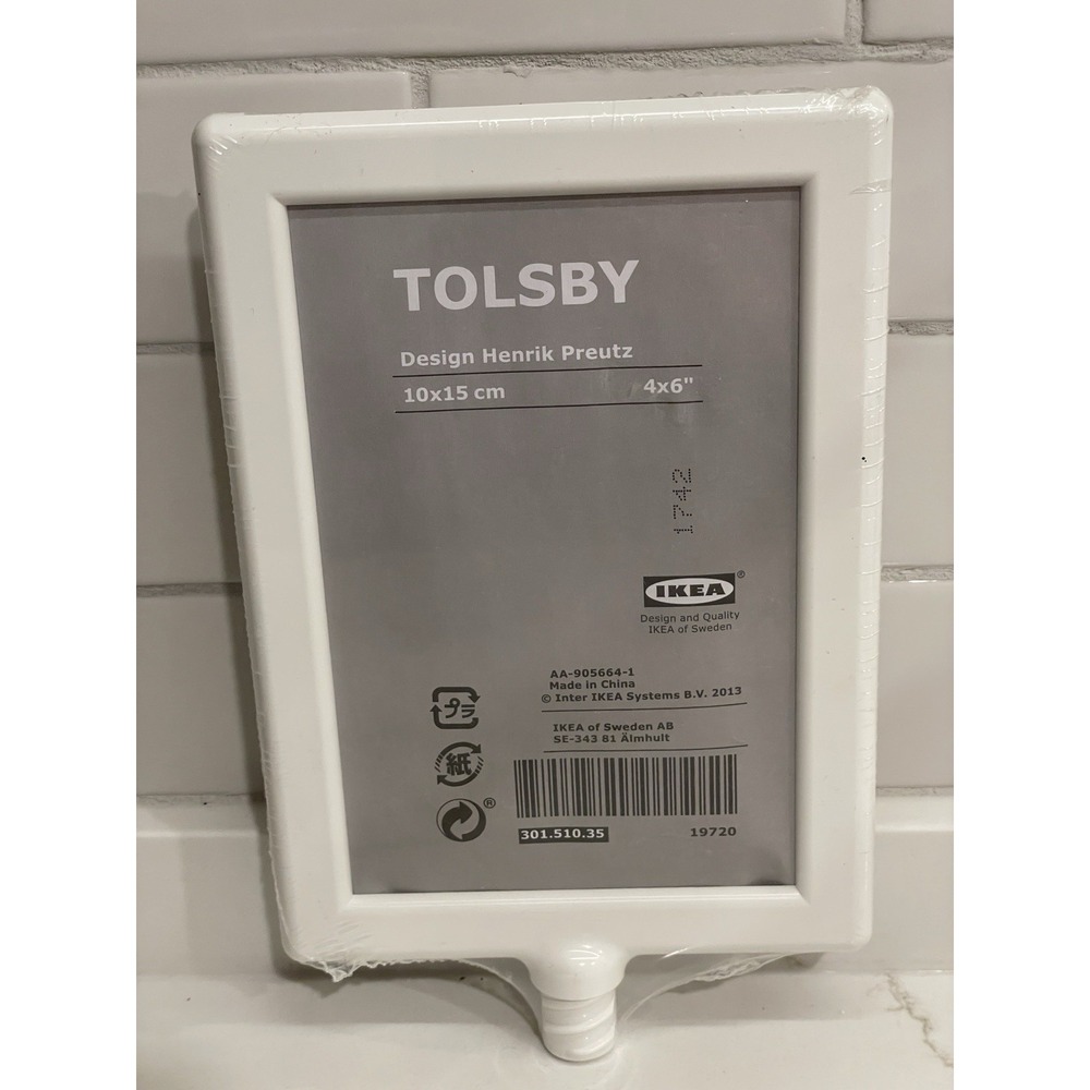 Ikea Tolsby Pedestal Picture Frames White New Sealed 4 x 6 Two-Sided Modern Pop